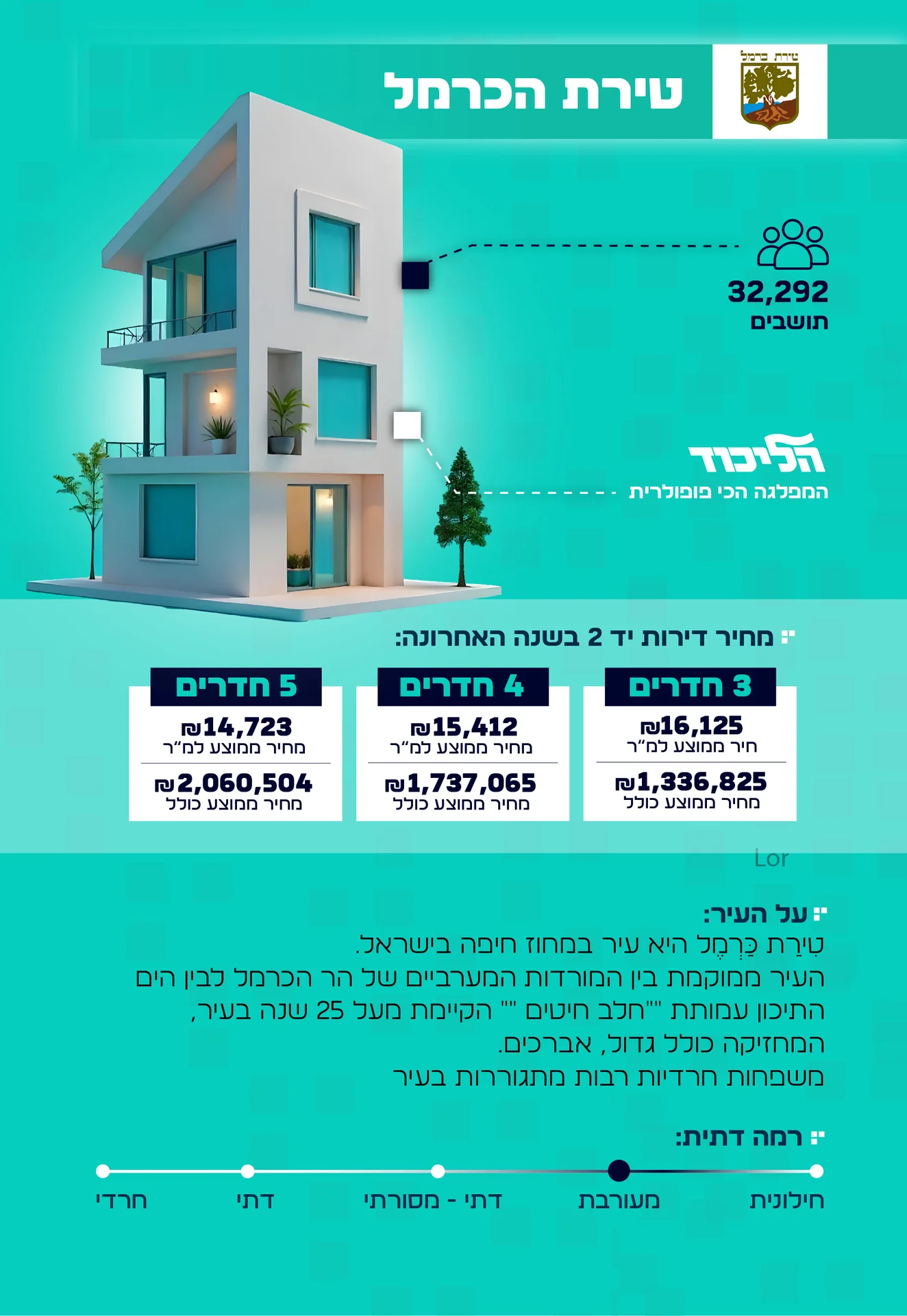 מידע על העיר טירת הכרמל