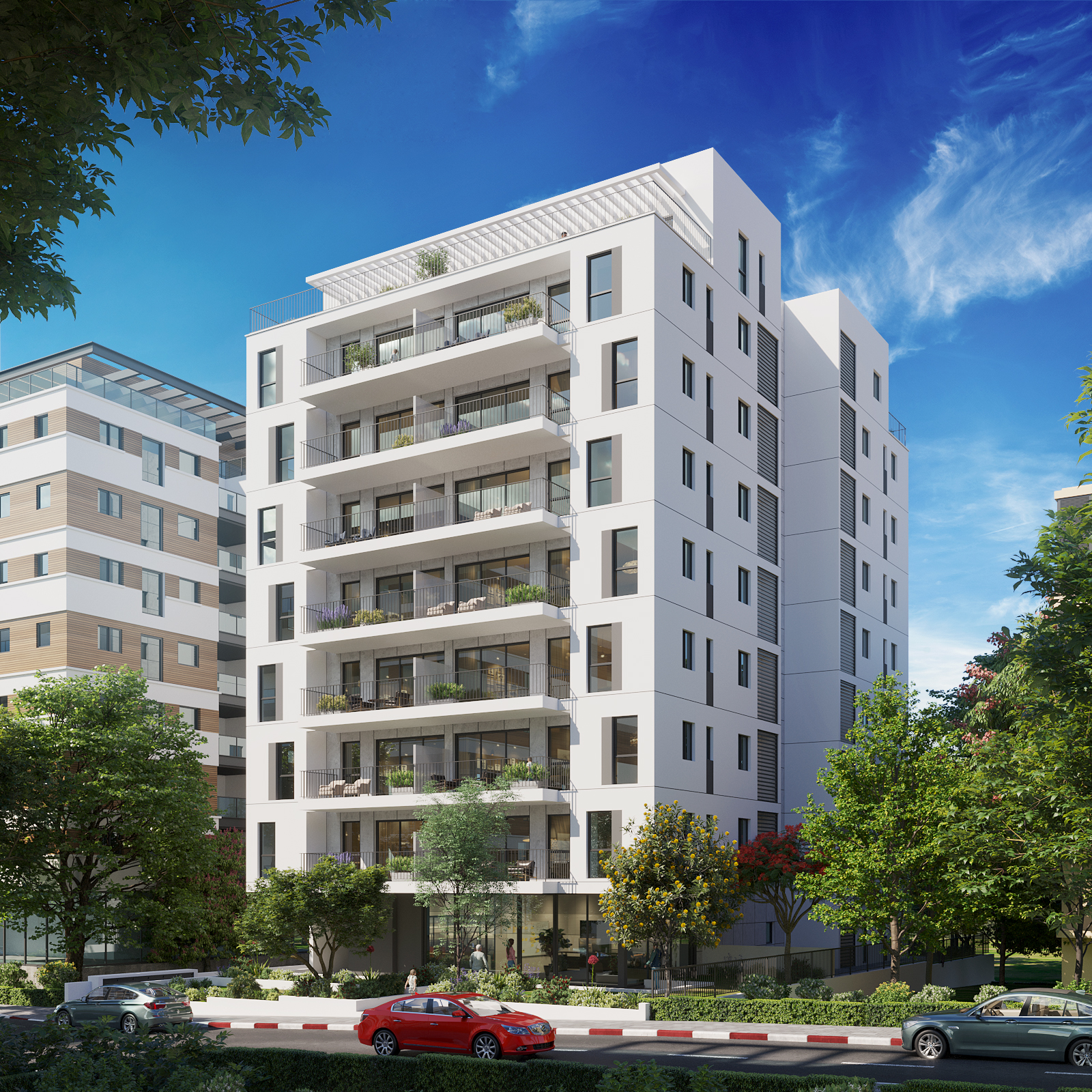 בניין מגורים בן 9 קומות – דירות 4.5 חדרים בשטח 105 מ"ר עם מרפסת 12 מ"ר, חניה ומחסן